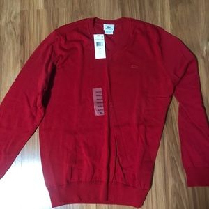 Red Lacoste Sweater NWT Size M
